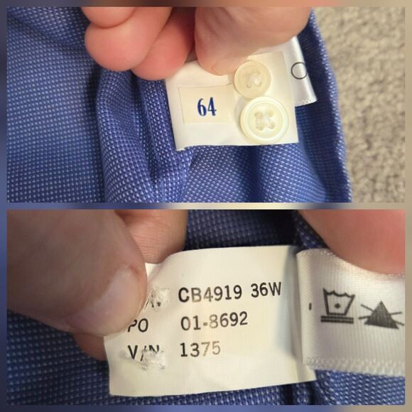 Blue Check Button Down Shirt Cutter & Buck Long Sleeve Women MEDIUM 100% Cotton - Picture 10 of 14